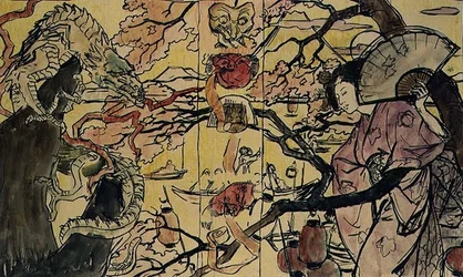 Schets voor de omslag van een boek over Japanse Kunst