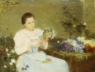 Bloemen schikken voor een lenteboeket