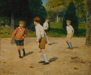 Jongens spelen