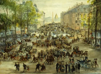 Een drukke boulevard