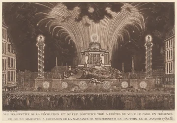 De Decoratie en het Vuurwerk... de Geboorte van Monseigneur de Dauphin