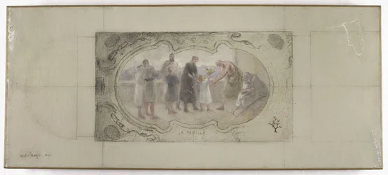 Schets voor de Galerie Lobau, Hôtel de Ville, Parijs: De familie