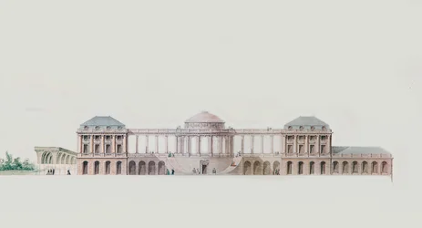 Eerste ontwerp voor het Chateau du Bouilh, Saint Andre de Cubzac, Aquitaine, c.1787