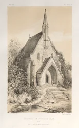 Pittoreske Architectuur of Monumenten van de 15e en 16e Eeuw: Kastelen van Frankrijk uit de 15e en 16e Eeuw: Pl.22, Kapel van Fontaine-Jean (Loiret)