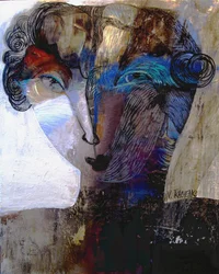 Abstracte gezichtskunst
