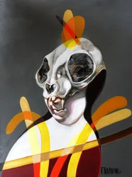 Abstracte schedelafbeelding