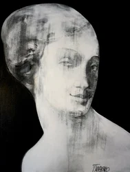 Elegante abstracte vrouw