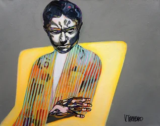De expressieve gestreepte man