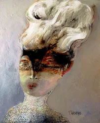 Moderne vrouw met masker