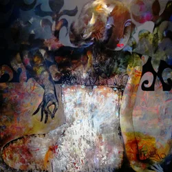 Mysterieuze abstracte vrouw