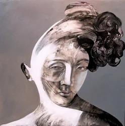 Mysterieuze abstracte vrouw