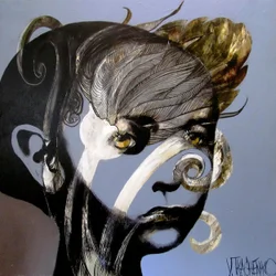 Portret van een mysterieuze vrouw