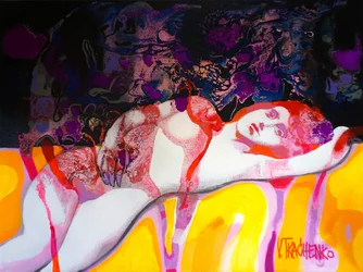 Sensuele liggende figuur