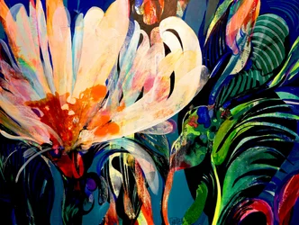 Levendige abstracte bloemen