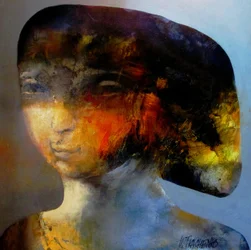 Levendig abstract portret