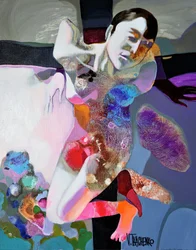 Levendig abstract portret