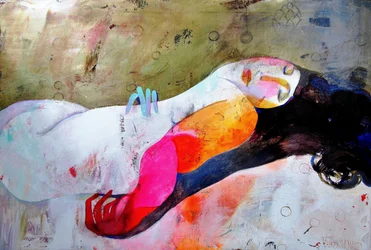 Levendig abstract naakt