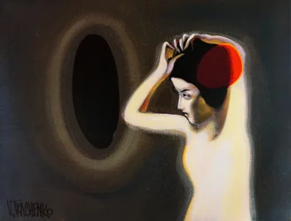 Vrouw en de donkere spiegel