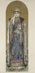 De heilige Olga, prinses van Kiev, studie voor fresco