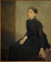 Portret van een jong meisje. De zus van de kunstenaar, Anna Hammershøi