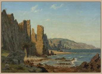 Strandformatie op Bornholm. Scène uit Rø