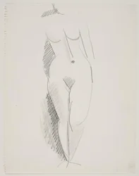 Staand vrouwelijk model