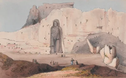 Mannelijke figuur bij Bameean 200ft hoog