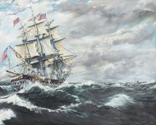 USS Constitution op weg naar HM Fregat Guerriere 19081812, 2003