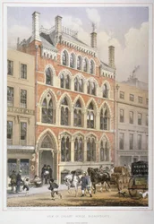 Crosby Hall op nr 95 Bishopsgate, City of London, 1860