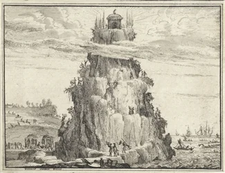 Tempel der wijsheid op een rots