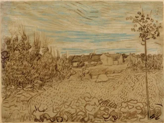 Boerderij in een veld