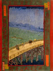 Brug in de regen