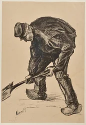 Gravende man