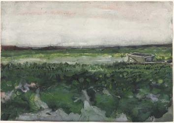 Landschap met kruiwagen