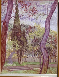 Park van het Saint-Paul Ziekenhuis in Saint-Remy-de-Provence