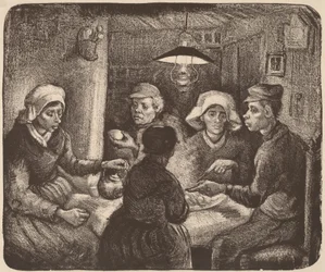De Aardappeleters, 1885