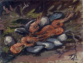 Garnalen en mosselen (crevettes et moules) door Gogh, Vincent, van (1853-1890)