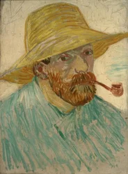 Zelfportret met strohoed