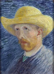 Zelfportret met strohoed (detail)