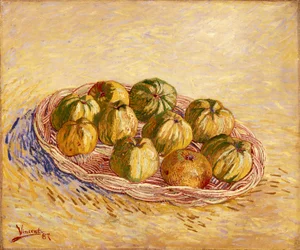 Stilleven, mand met appels