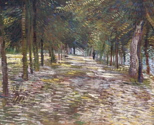 De laan in het park van Voyer-d