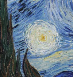 De sterrennacht, juni 1889 (detail van 702746)