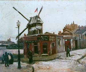 De molen van de Galette gezien vanaf de rue Girardon