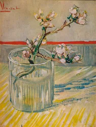 Bloeiende amandeltak, 1888