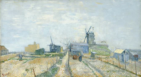 Moestuinen en de Moulin de Blute-Fin op Montmartre