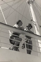 Passagiers aan boord van het cruiseschip 