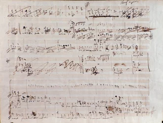 Bladmuziekpagina voor De piraat, opera door Vincenzo Bellini