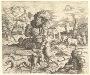 Diana de jager in een landschap, ca. 1530-1542
