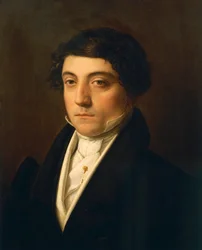 Italië, Milaan, Portret van Italiaanse componist Gioacchino Rossini (1792 - 1868), circa 1830