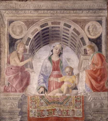 Madonna en Kind met Heiligen Johannes de Doper en Johannes de Evangelist, 1485